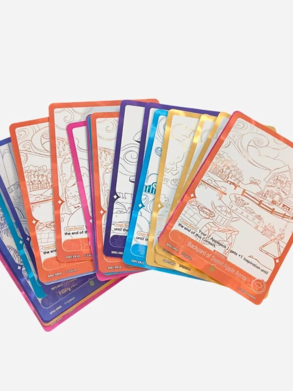 My Little Pony Collectible Trading Card Set - Pink, Yellow, Blue, Purple